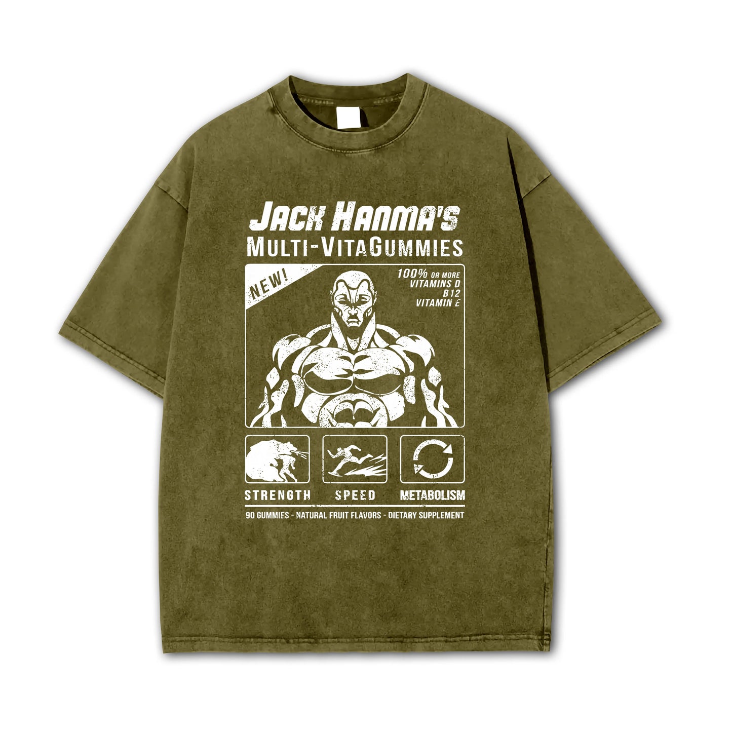 Baki-T-shirt Multi-VitaGummies de Jack Hanma
