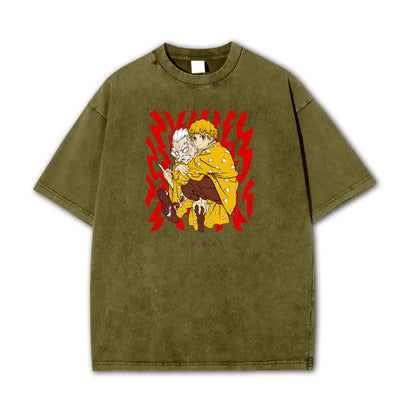 Blade of Demon Hunters Thunder Breather Master Vintage T-Shirt