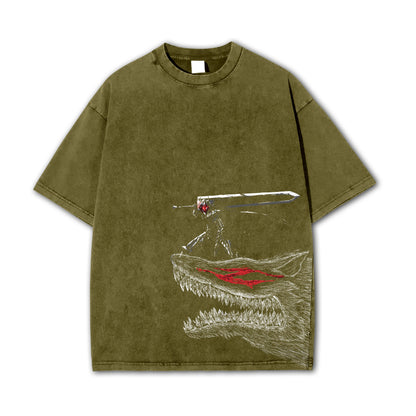 Dark Sword Saga Swordsman V3 Vintage T-Shirt
