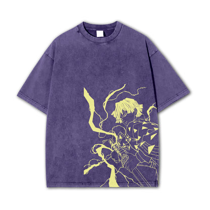 Blade of Demon Hunters Thunder Breather V2 Vintage T-Shirt
