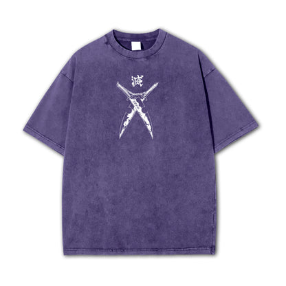 Blade of Demon Hunters Sanemi Shinazugawa Vintage T-Shirt