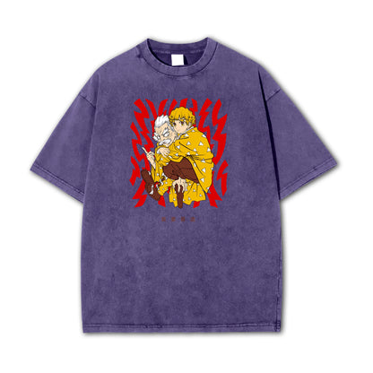 Blade of Demon Hunters Thunder Breather Master Vintage T-Shirt