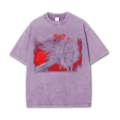 Dark Sword Saga Black Swordsman V9 Vintage T-Shirt