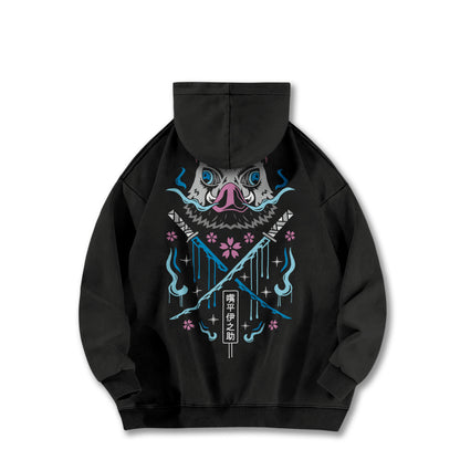Blade of Demon Hunters Boar Head Fighter V2 Vintage Hoodie