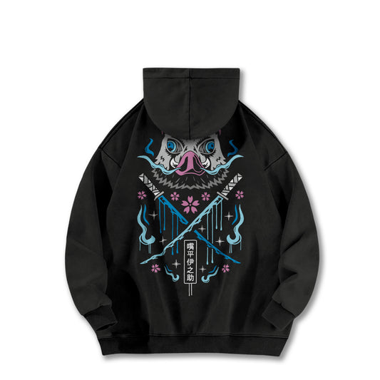 Blade of Demon Hunters Boar Head Fighter V2 Vintage Hoodie