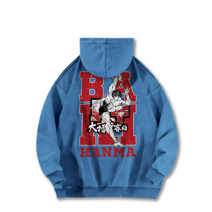 Ultimate Grappler Hanma V9 Vintage Hoodie