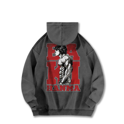 Ultimate Grappler Hanma V11 Vintage Hoodie