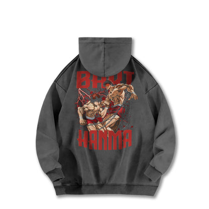 Ultimate Grappler Hanma Vintage Hoodie