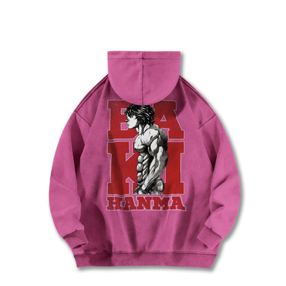 Ultimate Grappler Hanma V11 Vintage Hoodie