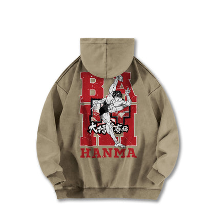 Ultimate Grappler Hanma V9 Vintage Hoodie
