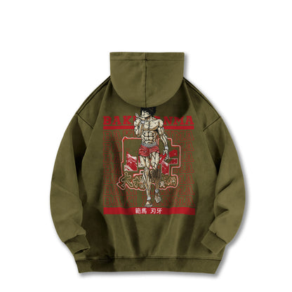 Ultimate Grappler Hanma V10 Vintage Hoodie
