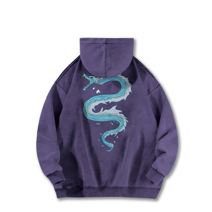Blade of the Demon Hunters Giyu Tomiyoka Water Dragon Vintage Hoodie