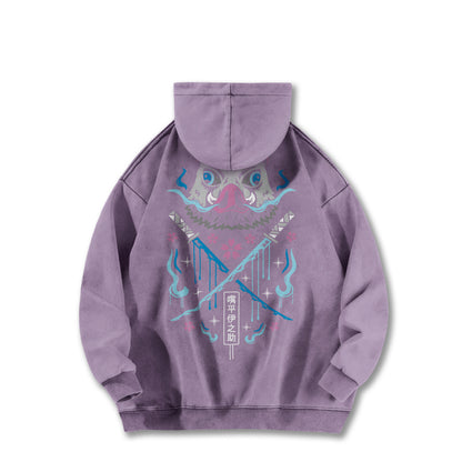 Blade of Demon Hunters Boar Head Fighter V2 Vintage Hoodie