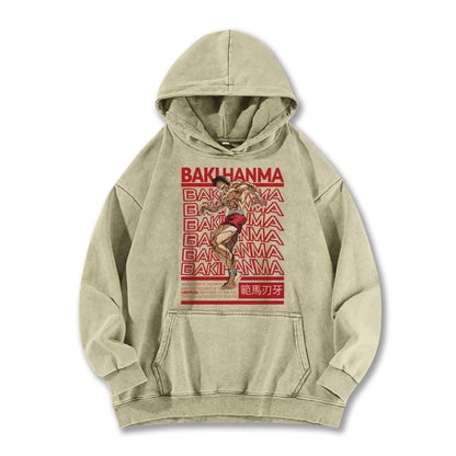 Ultimate Grappler Hanma V8 Vintage Hoodie