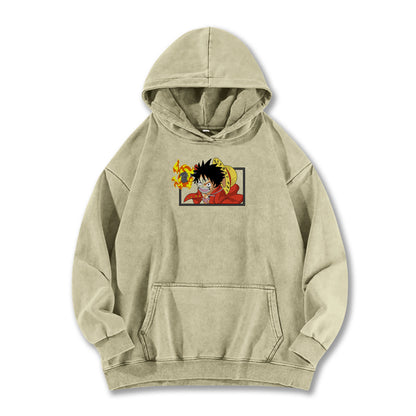 Pirate King’s Voyage Luffy Fire Punch Vintage Hoodie