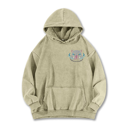 Blade of Demon Hunters Boar Head Fighter V2 Vintage Hoodie