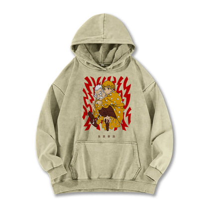 Blade of the Demon Hunters Zenitsu's Master Vintage Hoodie