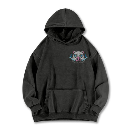 Blade of Demon Hunters Boar Head Fighter V2 Vintage Hoodie