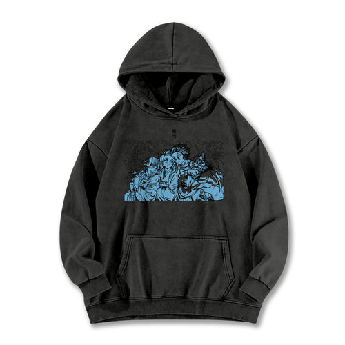 Blade of the Demon Hunters Tanjiro's Squad Vintage Hoodie