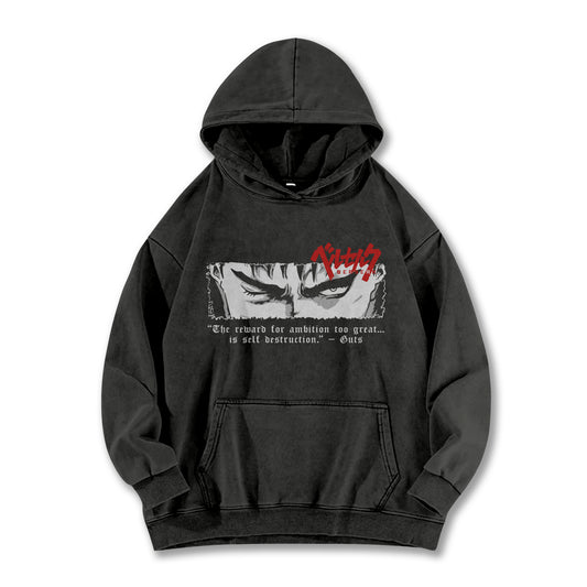 Dark Sword Saga Branded Swordsman' Gaze V2 Vintage Hoodie