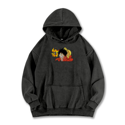 Pirate King’s Voyage Luffy Fire Punch Vintage Hoodie