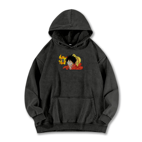 Pirate King’s Voyage Luffy Fire Punch Vintage Hoodie