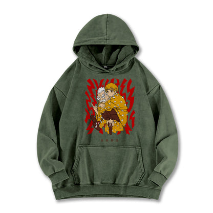 Blade of the Demon Hunters Zenitsu's Master Vintage Hoodie