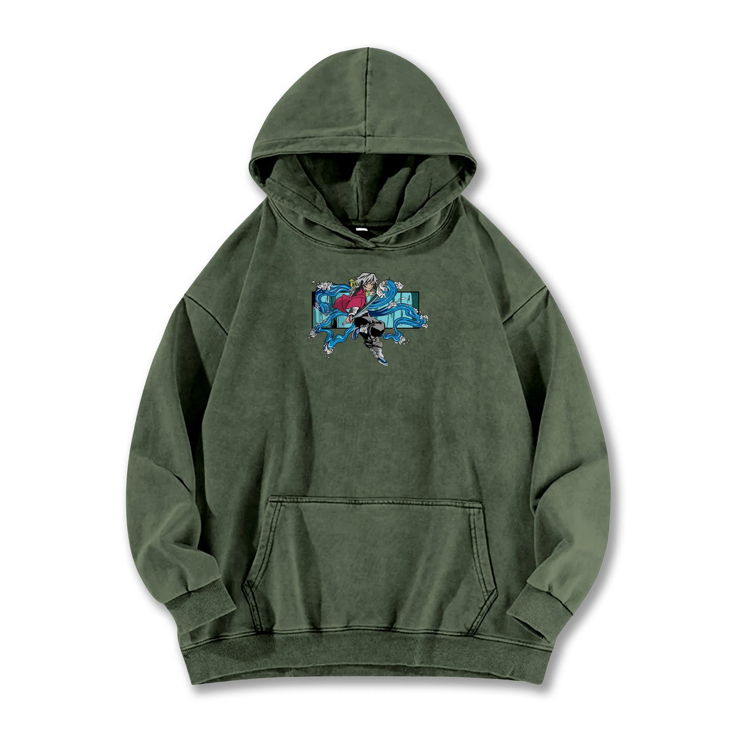 Blade of the Demon Hunters Giyu Tomiyoka Water Dragon Vintage Hoodie