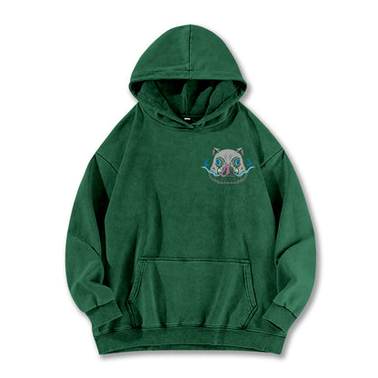 Blade of Demon Hunters Boar Head Fighter V2 Vintage Hoodie
