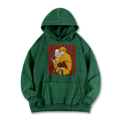 Blade of the Demon Hunters Zenitsu's Master Vintage Hoodie