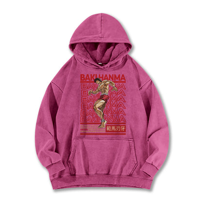 Ultimate Grappler Hanma V8 Vintage Hoodie
