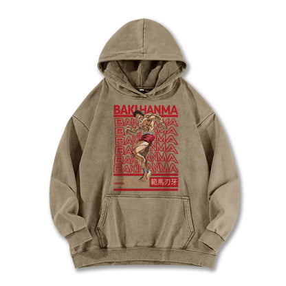 Ultimate Grappler Hanma V8 Vintage Hoodie