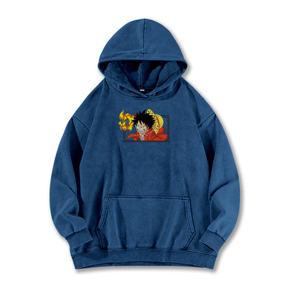 Pirate King’s Voyage Luffy Fire Punch Vintage Hoodie