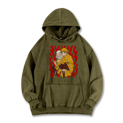 Blade of the Demon Hunters Zenitsu's Master Vintage Hoodie