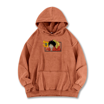 Pirate King’s Voyage Luffy Fire Punch Vintage Hoodie