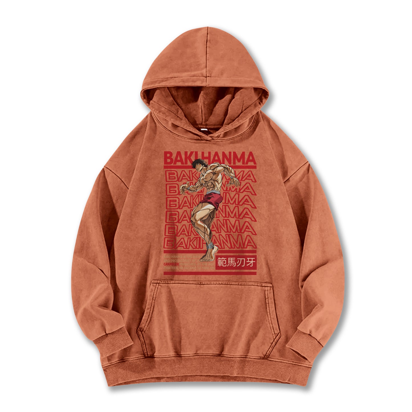 Ultimate Grappler Hanma V8 Vintage Hoodie
