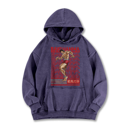 Ultimate Grappler Hanma V8 Vintage Hoodie