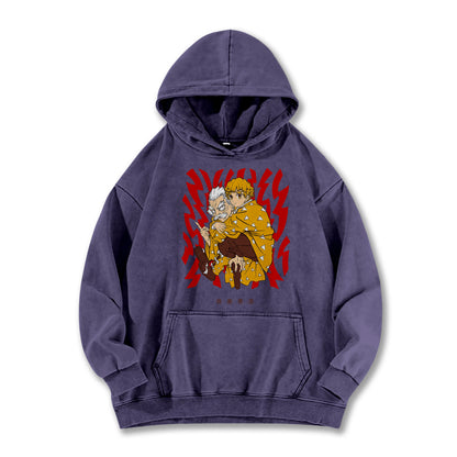 Blade of the Demon Hunters Zenitsu's Master Vintage Hoodie
