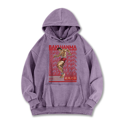 Ultimate Grappler Hanma V8 Vintage Hoodie
