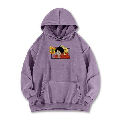 Pirate King’s Voyage Luffy Fire Punch Vintage Hoodie