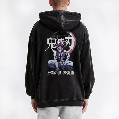 Blade of the Demon Hunters Akaza Vintage Hoodie