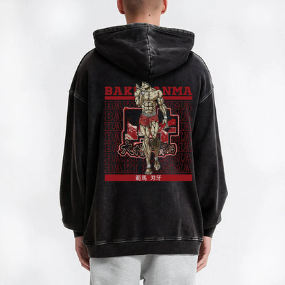 Ultimate Grappler Hanma V10 Vintage Hoodie