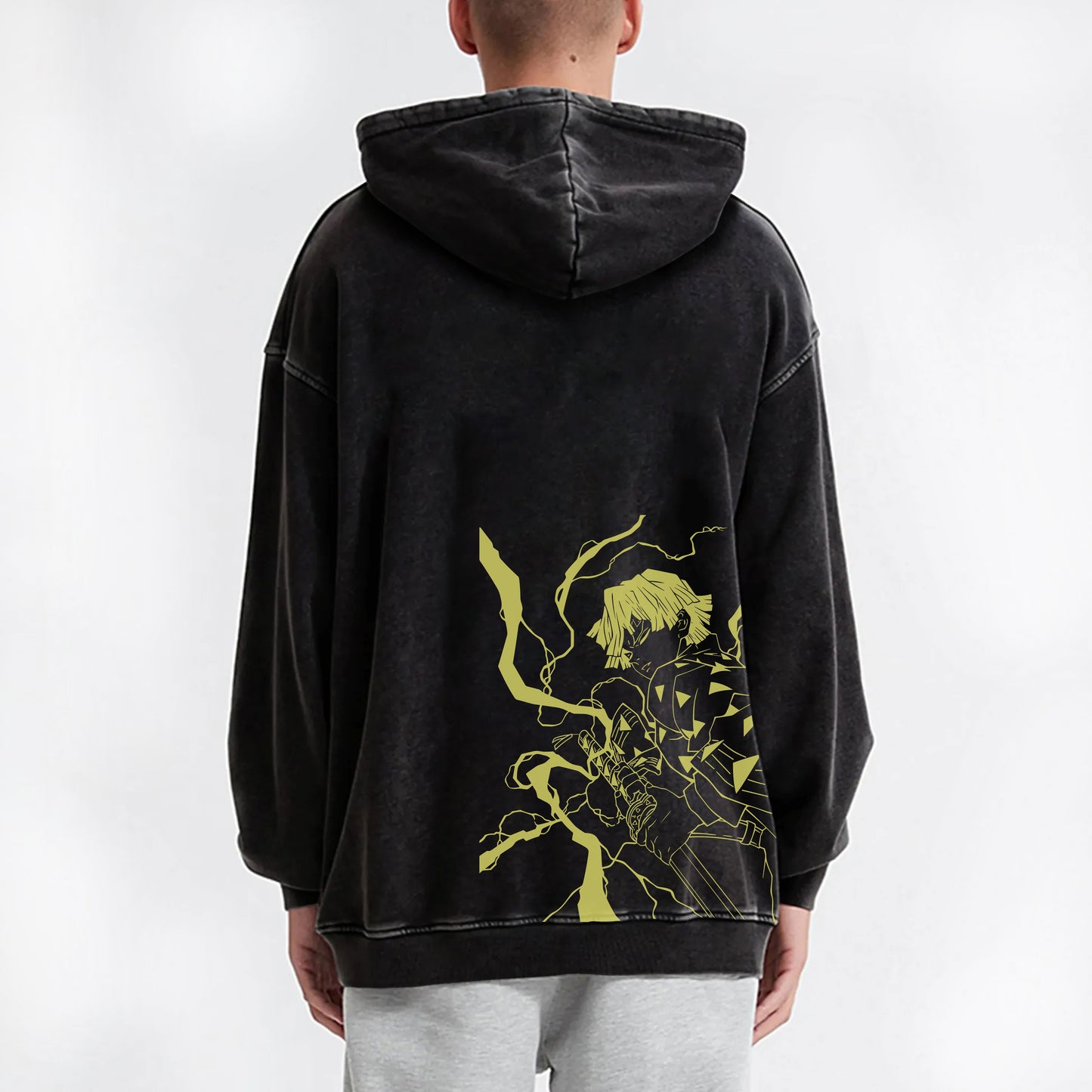 Blade of Demon Hunters Thunder Breather V2 Vintage Hoodie