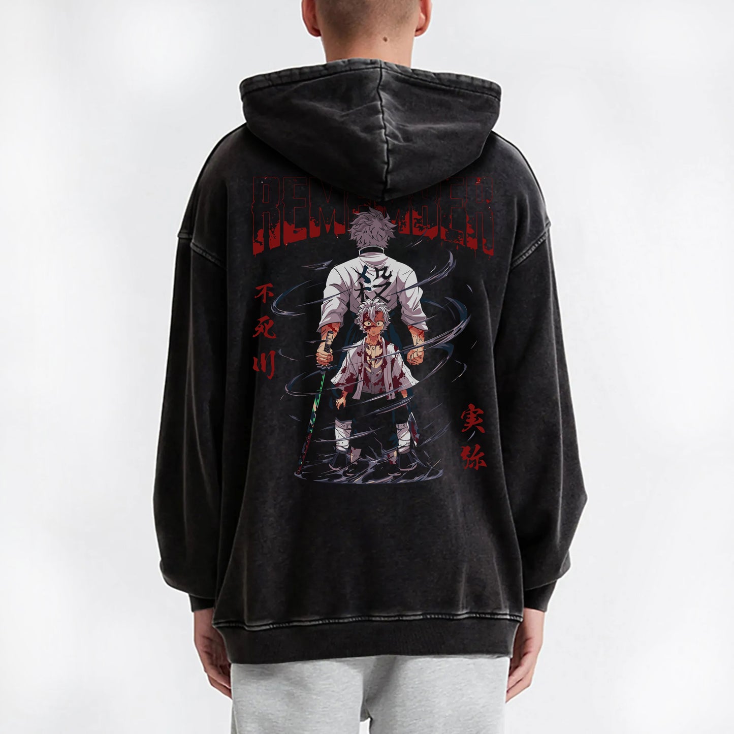 Blade of Demon Hunters Sanemi Shinazugawa Vintage Hoodie