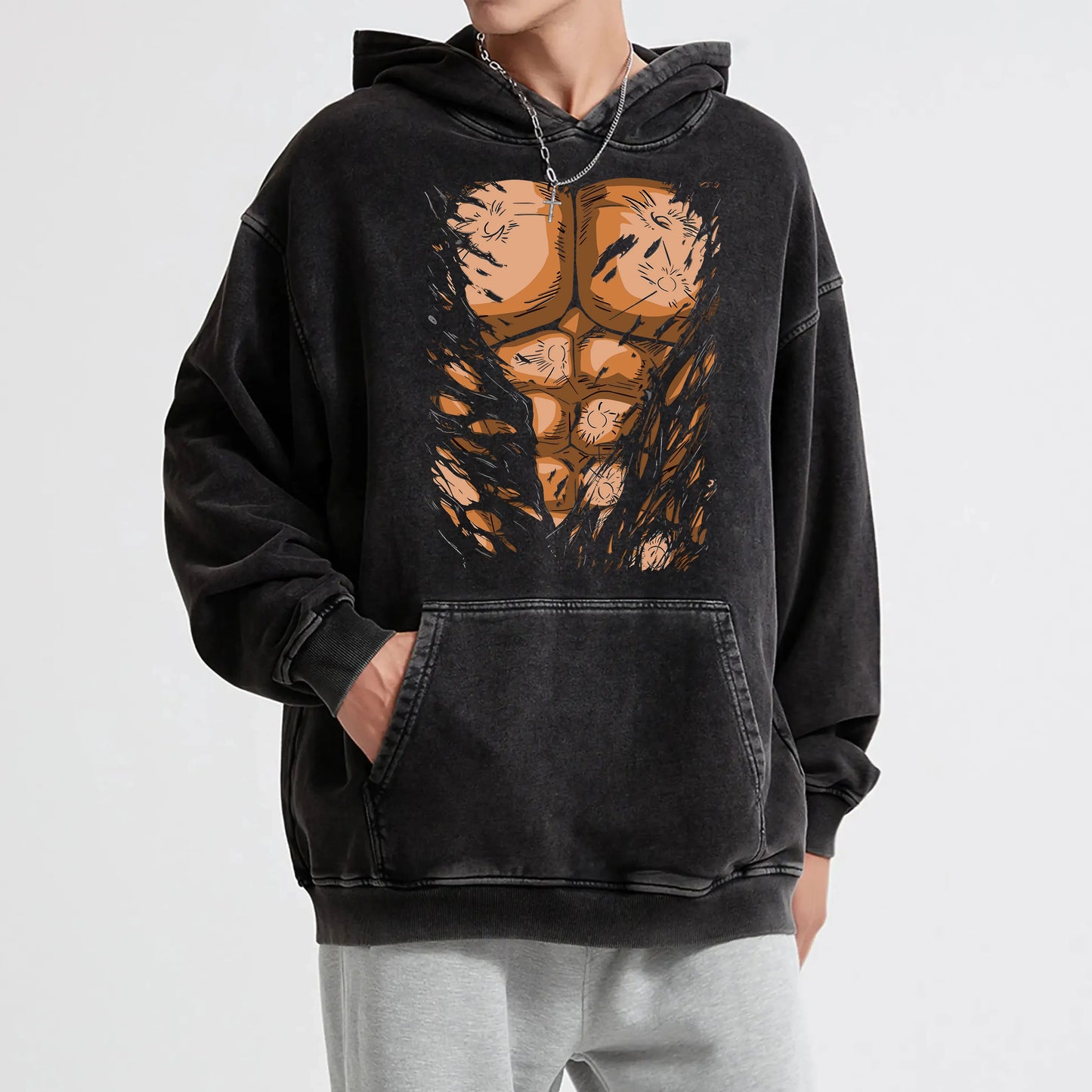 Ultimate Grappler's 6-Pack Abs Vintage Hoodie