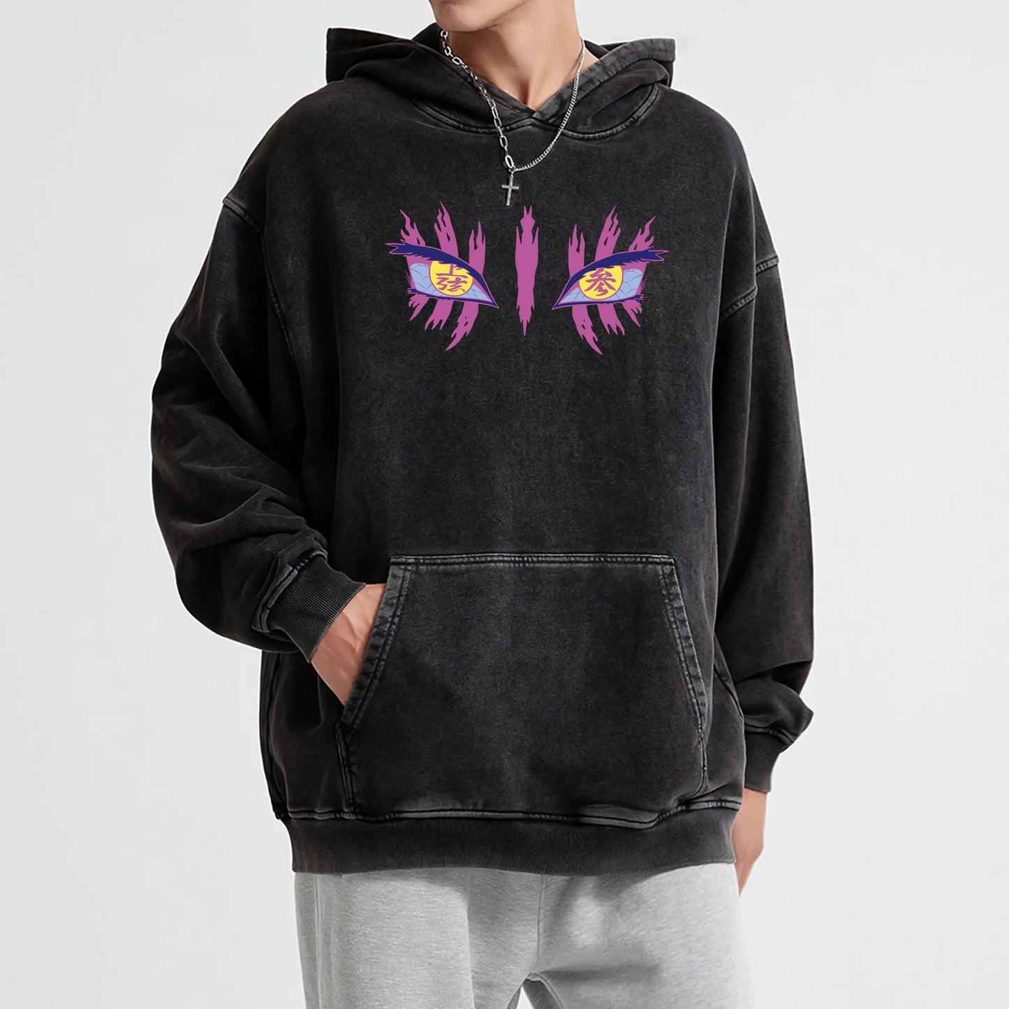 Blade of the Demon Hunters Akaza Vintage Hoodie