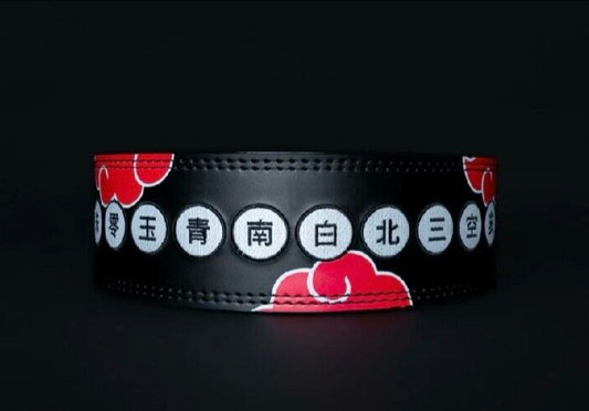 Gym Lever-Gürtel mit Akatsuki-Stickerei