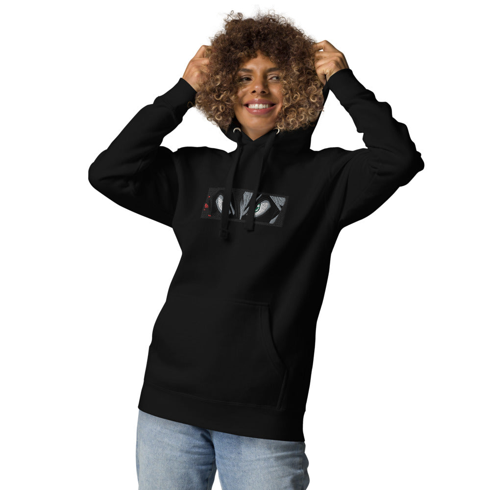 BLACK CLOVER ASTA DEMON TRANSFORMATION BLACKOUT HOODIE (GESTICKT)