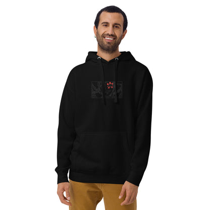 Blade of Demon Hunters - Uzui Tengen Blackout Indestructible Hoodie (Embroidered)