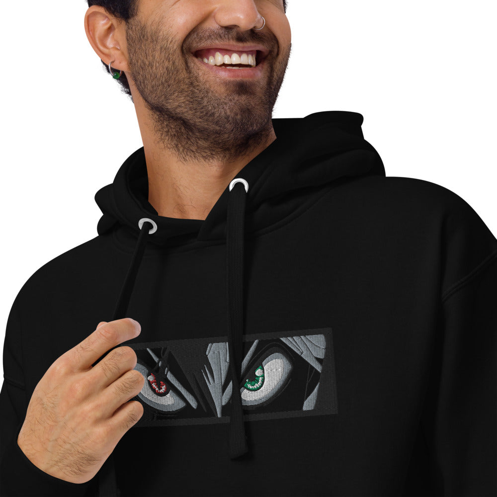 BLACK CLOVER ASTA DEMON TRANSFORMATION BLACKOUT HOODIE (GESTICKT)